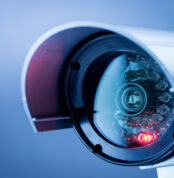 Security CCTV camera in office building